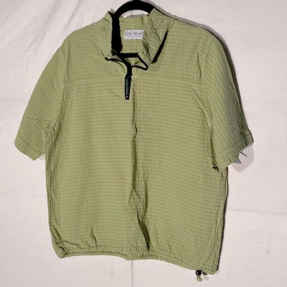 Vintage EzzeWear Green 1/4 Zip Top S - Picture 14 of 14